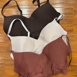 Danskin Seamless Bra Trio - Black, Muted Pink, Burgundy